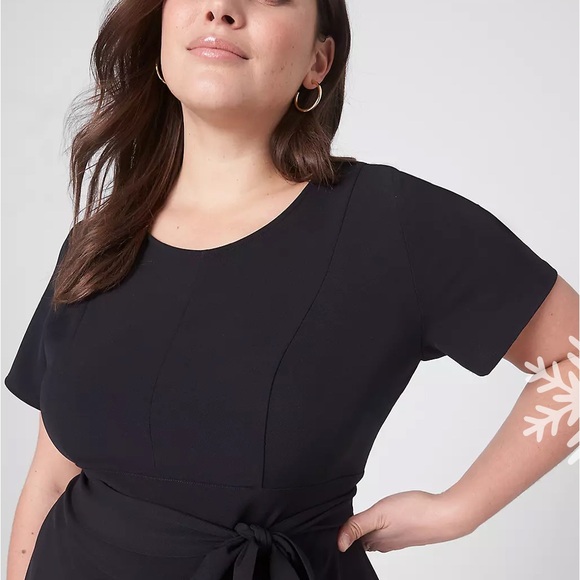 Lane Bryant Classic Black Wide-Leg Jumpsuit - Picture 3 of 7